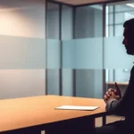 Generic office scene with two people in silhouettes, one listening, one speaking.